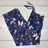Moonlight Garden Leggings with Pockets – Adjustable Length & Enchanted Butterfly Print